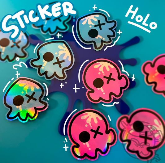 Holographic octo and squid Sticker