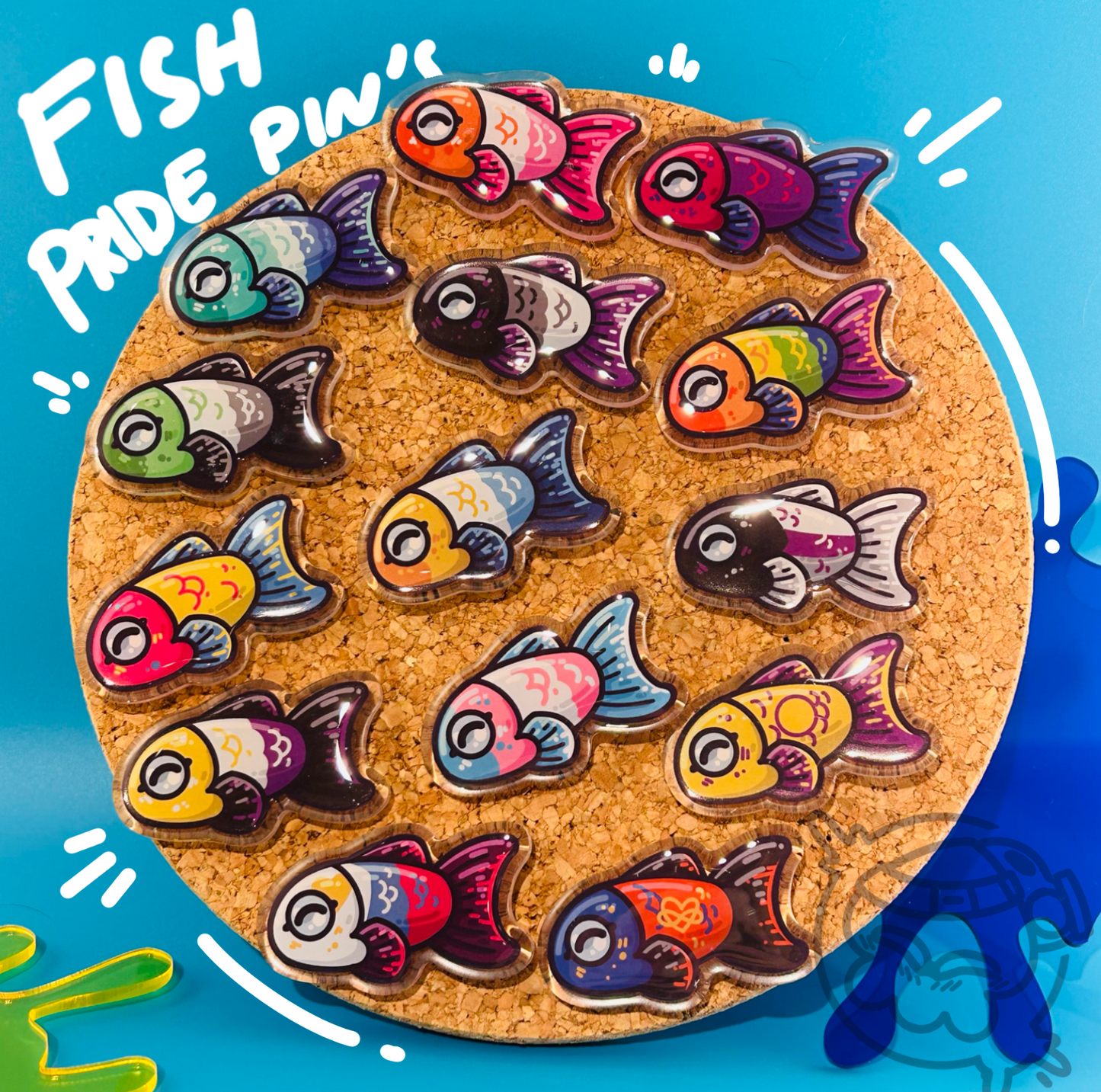 Pride fish Pin