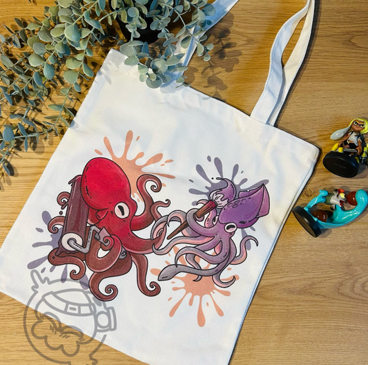 Painting squid & octo Tote Bag