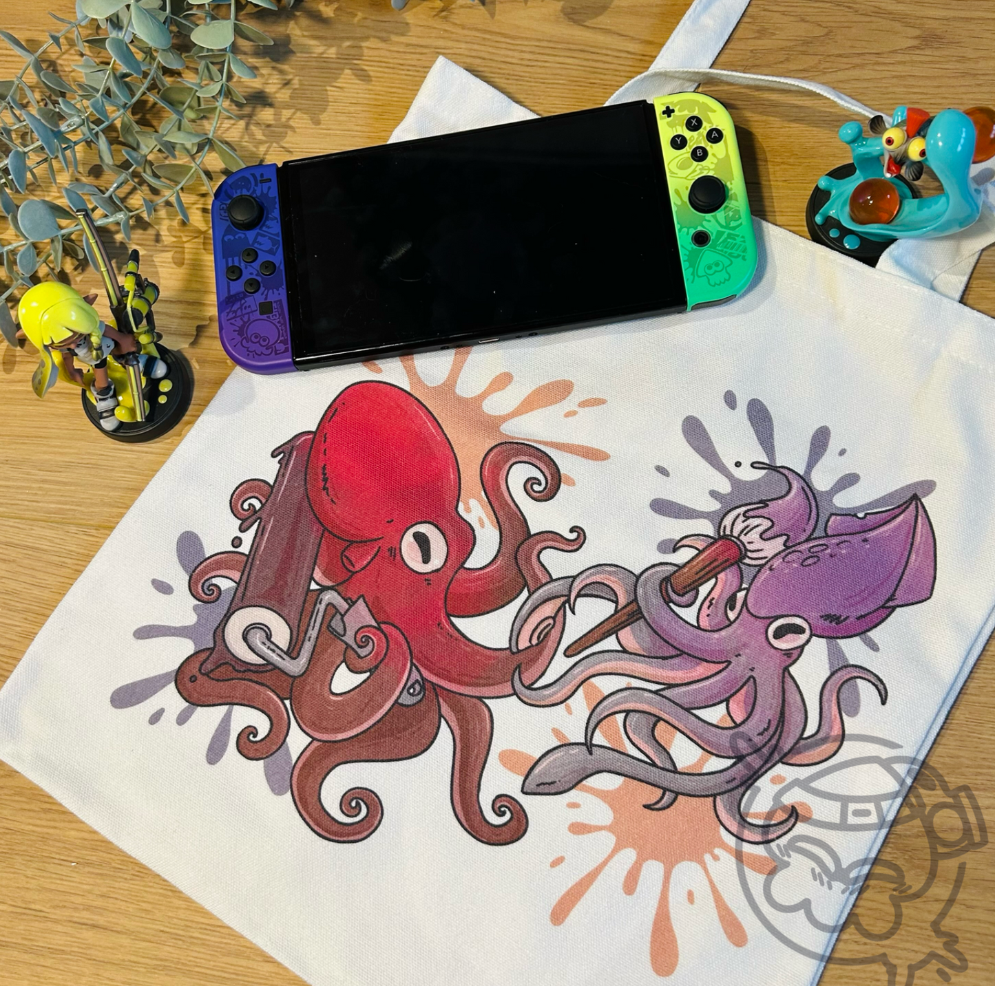 Painting squid & octo Tote Bag